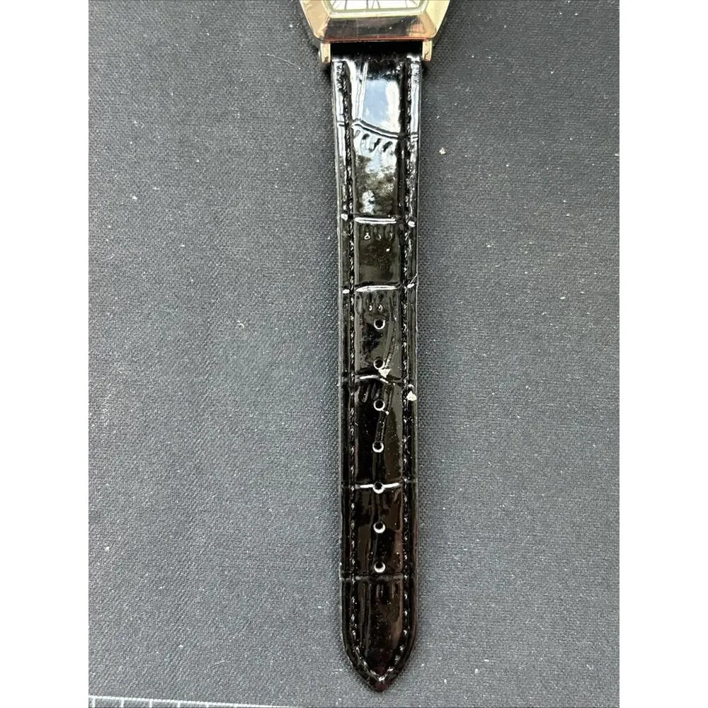 Silver Tone Black Band Women’s Quartz Watch